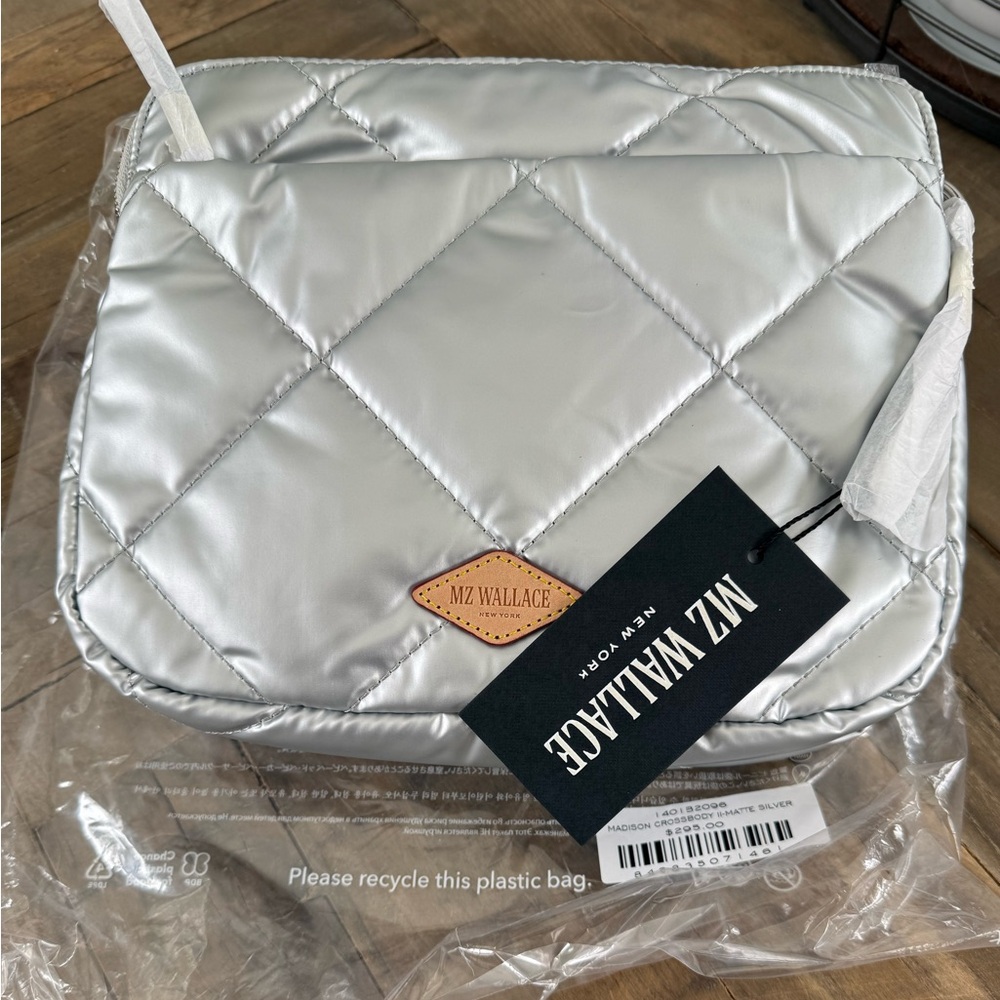 NWT MZ Wallace Madison Crossbody Bag in Matte Silver - Picture 4 of 7
